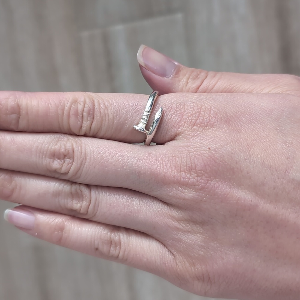 Sterling Silver Nail Ring - image 3